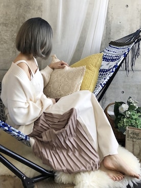 「消えそうな色コーデ」｜「アイテム（ジャンパースカート）」を使った、ten⭐︎ichiko       さん（レディース・157cm）の春コーディネート