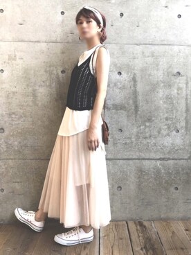 ten⭐︎ichiko       さん（レディース・157cm）の夏コーディネート