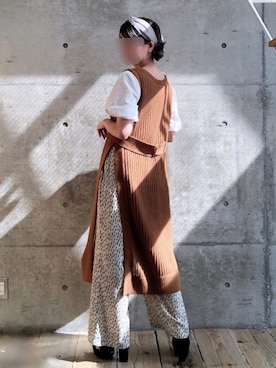 「リラックスパンツ」｜「アイテム（ワンピース/ドレス）」を使った、ten⭐︎ichiko       さん（レディース・157cm）の夏コーディネート