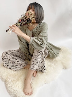 「おうちスタイル」｜「アイテム（その他）」を使った、ten⭐︎ichiko       さん（レディース・157cm）の秋コーディネート