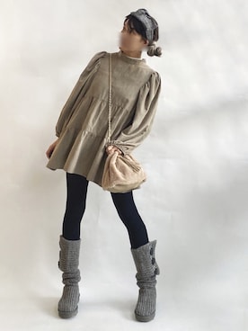 「ミニワンピ」｜ten⭐︎ichiko       さん（レディース・157cm）の秋コーディネート