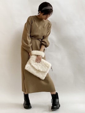 「Honeys（ハニーズ）のアイテム」を使った、ten⭐︎ichiko       さん（レディース・157cm）の冬コーディネート