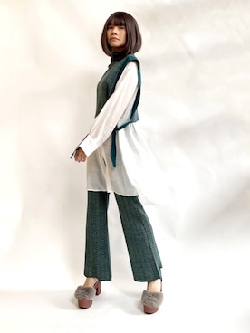 ten⭐︎ichiko       さん（レディース・157cm）の冬コーディネート