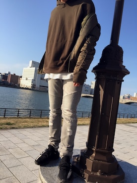 「STAMPD（スタンプド）のアイテム（ジャケット/アウター）」を使った、taikiさん（メンズ・180cm）の春コーディネート