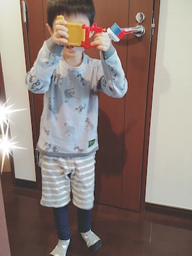「combimini（コンビミニ）のアイテム（レッグウェア）」を使った、しょうちゃんさん（キッズ・110cm）の冬コーディネート