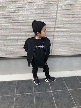 「DIAL DRIVE（ダイヤルドライブ）のアイテム」を使った、Ryurioさん（キッズ・100cm）の冬コーディネート