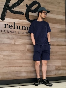 「Danner（ダナー）のアイテム（スニーカー）」を使った、Shinjiさん（メンズ・177cm）の夏コーディネート
