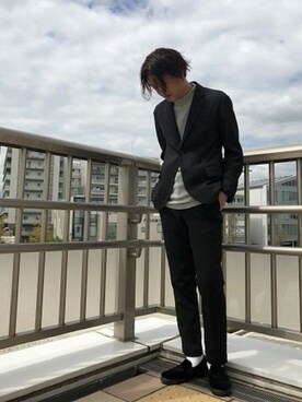 「JOURNAL STANDARD relume（ジャーナルスタンダード　レリューム）のアイテム（テーラードジャケット）」を使った、Shinjiさん（メンズ・177cm）の秋コーディネート