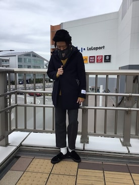 「JOURNAL STANDARD relume（ジャーナルスタンダード　レリューム）のアイテム（ダッフルコート）」を使った、Shinjiさん（メンズ・177cm）の冬コーディネート