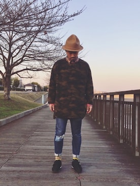 イシバシトモヒロさん（メンズ・173cm）の冬コーディネート