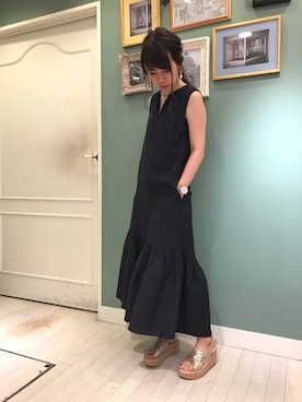 「RANDA（ランダ）のアイテム（オールインワン・サロペット）」を使った、haruka babaさん（レディース・165cm）の春コーディネート