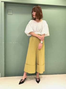 「アイテム（バングル/リストバンド）」を使った、haruka babaさん（レディース・165cm・20代）の冬コーディネート