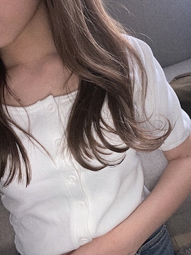 「白トップス」｜𝐌𝐈𝐒𝐀𝐊𝐈さん（レディース・156cm・20代）の夏コーディネート
