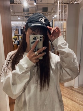 「JUEMI（ジュエミ）のアイテム（帽子）」を使った、𝐌𝐈𝐒𝐀𝐊𝐈さん（レディース・156cm）の冬コーディネート