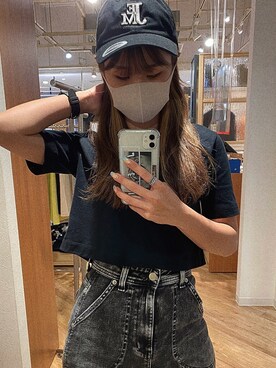 「JUEMI（ジュエミ）のアイテム（帽子）」を使った、𝐌𝐈𝐒𝐀𝐊𝐈さん（レディース・156cm）の夏コーディネート