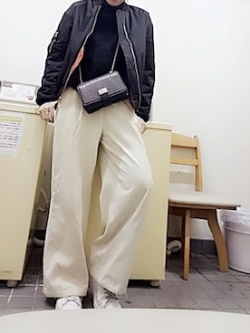 「G.V.G.V.（ジーヴィージーヴィー）のアイテム（ブルゾン）」を使った、ぴこさん（レディース・166cm）の冬コーディネート