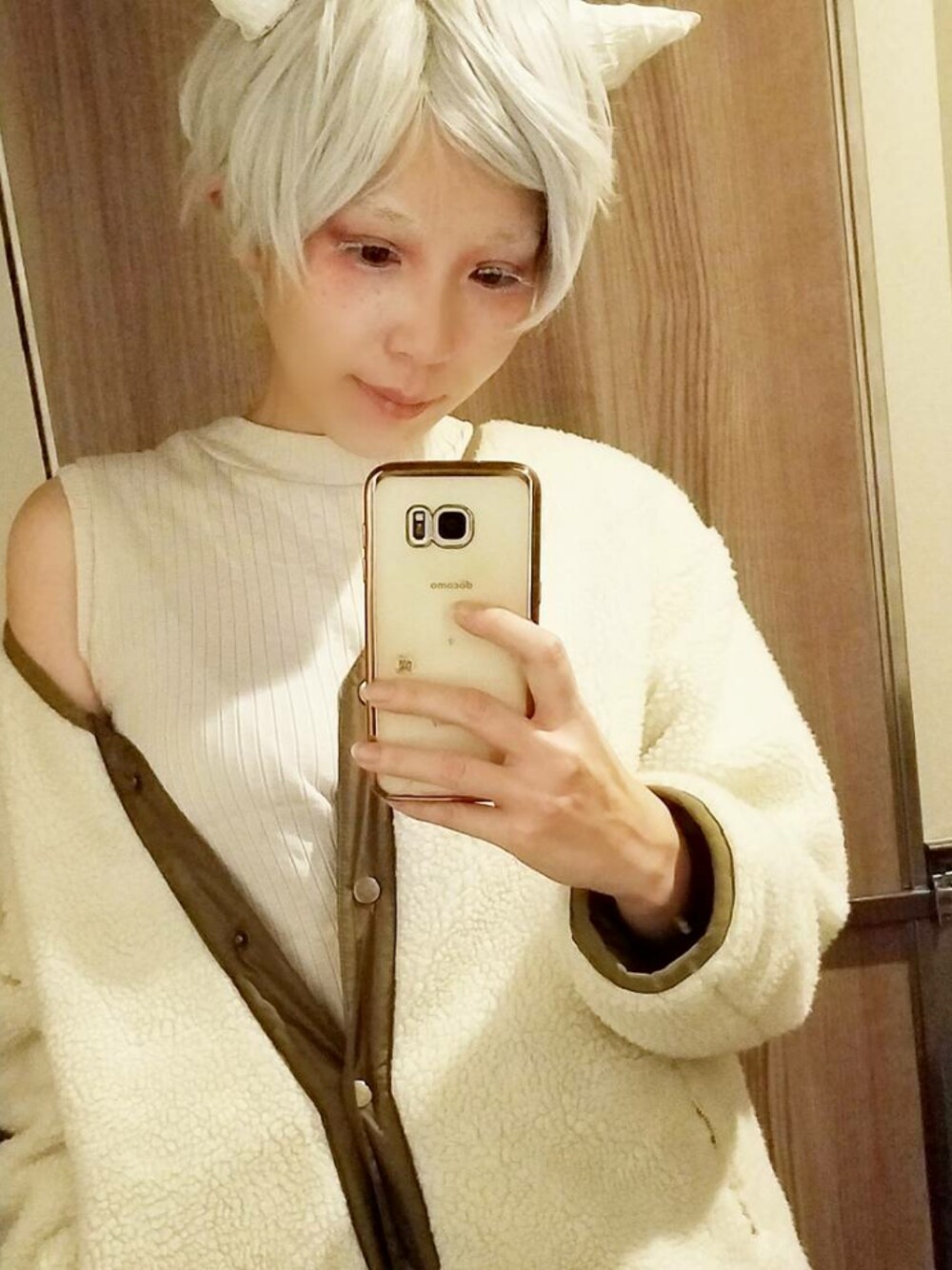「ハロウィン」｜「メイクのアイテム（その他、その他）」を使った、ぴこさん（レディース・166cm）の冬コーディネートの1枚目の写真