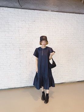 「GUIDI（グイディ）のアイテム」を使った、nishihataさん（レディース・163cm）の秋コーディネート