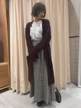 「千鳥柄」｜akita cocoさん（レディース・157cm）の秋コーディネート