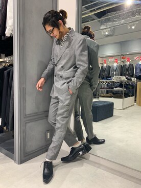 「MORGAN（モルガン）のアイテム」を使った、Jinさん（メンズ・170cm）の春コーディネート