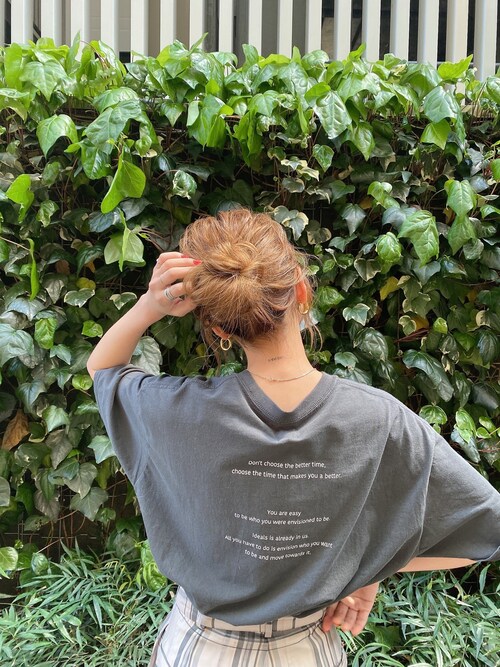 アングリッド Tシャツ 斜めロゴ 受注生産品