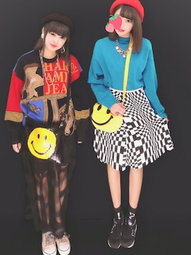 「blue」｜「アイテム（スウェット）」を使った、sioneさん（レディース・162cm）の春コーディネート