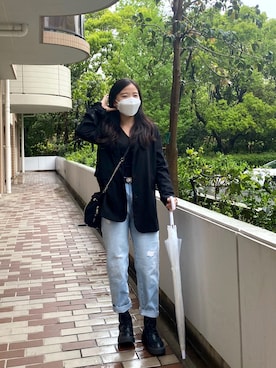 「GOGOSING（ゴゴシング）のアイテム（ジャケット/アウター）」を使った、히토미 (Hitomi)さん（レディース・153cm）の春コーディネート