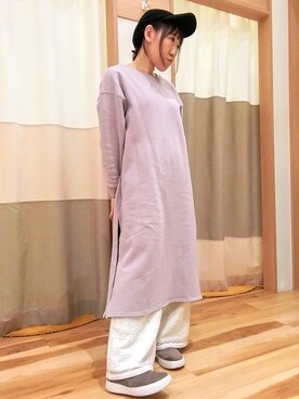 「Samansa Mos2 blue（サマンサモスモスブルー）のアイテム（キャップ）」を使った、まなさん（レディース・153cm）の冬コーディネート