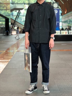 「YAECA」｜「アイテム（その他）」を使った、りんさん（メンズ・174cm）の夏コーディネート