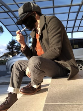 眼鏡(本体)さん（メンズ・173cm）の冬コーディネート