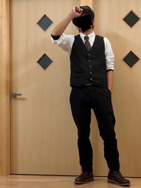 「OSHKOSH（オシュコシュ）のアイテム（トップス）」を使った、眼鏡(本体)さん（メンズ・173cm）の春コーディネート