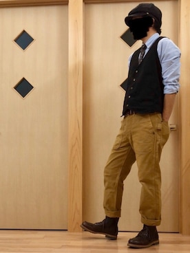 「OSHKOSH（オシュコシュ）のアイテム（トップス）」を使った、眼鏡(本体)さん（メンズ・173cm）の春コーディネート