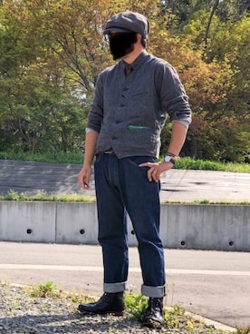 「WOLVERINE（ウルバリン）のアイテム」を使った、眼鏡(本体)さん（メンズ・173cm）の春コーディネート