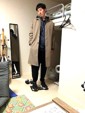 「STUDIOUS（ステュディオス）のアイテム（パーカー）」を使った、T.HRSWさん（メンズ・170cm）の春コーディネート