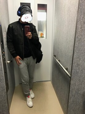 「JOURNAL STANDARD（ジャーナルスタンダード）のアイテム（MA-1）」を使った、ヒサさん（メンズ・170cm）の冬コーディネート