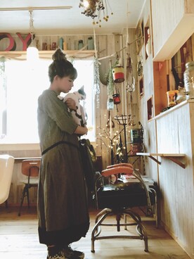 「marchedesoeurのアイテム（ワンピース、その他）」を使った、おやつ。さん（レディース・152cm）の春コーディネート