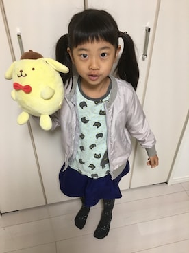 「UU（ユニクロ　アンダーカバー）のアイテム（ジャケット/アウター）」を使った、yuyu+a-chiさん（キッズ・110cm）の春コーディネート