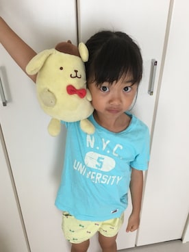 「Petit jam(プチジャム)のアイテム(パンツ)」を使った、yuyu+a-chiさん(キッズ・110cm)の夏コーディネート