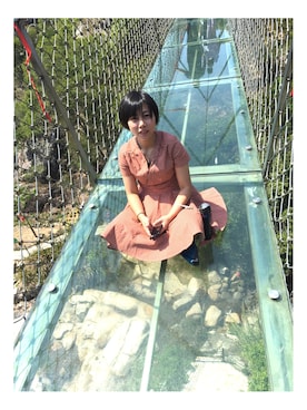 「WU-TANG（ウータン）のアイテム」を使った、鱼眼看世界嘻さん（レディース・145cm）の春コーディネート