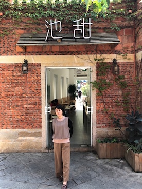 「WU-TANG（ウータン）のアイテム」を使った、鱼眼看世界嘻さん（レディース・145cm）の春コーディネート