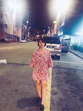 「WU-TANG（ウータン）のアイテム」を使った、鱼眼看世界嘻さん（レディース・145cm）の春コーディネート