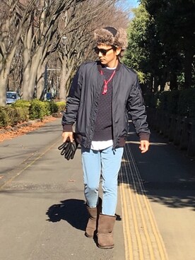 Stinger Lo エミュ ムートン ブーツを使ったその他ユーザーのメンズ人気ファッションコーディネート Wear