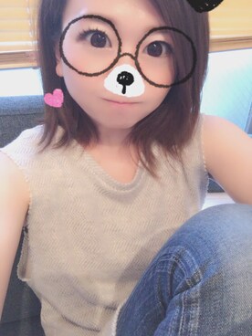 「Ungrid（アングリッド）のフレイドヘムストスリ（デニムパンツ）」を使った、cha-kyさん（レディース・156cm）の夏コーディネート