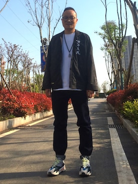 「アイテム（ブルゾン）」を使った、Kevin-y-s-wongさん（メンズ・173cm・30代）の春コーディネート