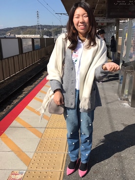 「KBF BOX（ケービーエフ ボックス）のアイテム」を使った、mu-さん（キッズ・110cm）の冬コーディネート