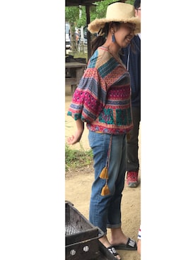 「MSGM（エムエスジーエム）のアイテム（サンダル）」を使った、mu-さん（レディース・160cm）の春コーディネート