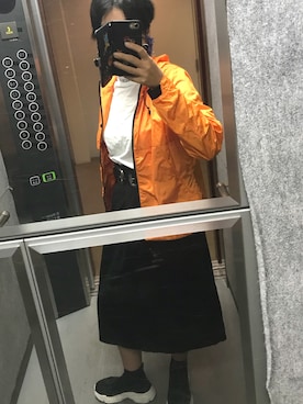 「ソックススニーカー」｜「アイテム（ブルゾン）」を使った、mu-さん（レディース・161cm）の秋コーディネート