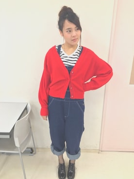 「網タイツ×デニム」｜ぴよこさん（レディース・162cm）の秋コーディネート