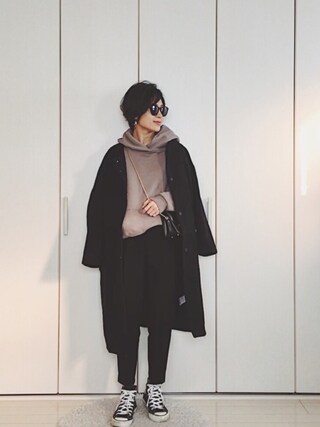 yumi_mama使用「UNITED TOKYO（起毛裏毛フーディー）」的時尚穿搭