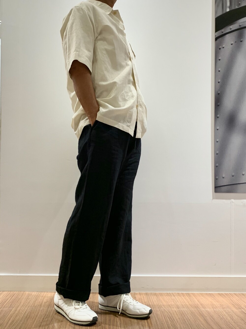 トップス MARGARET HOWELL WEAVE COTTON LINEN SHIRT MARGARET HOWELL（マーガレットハウエル）の「PLAIN WEAVE